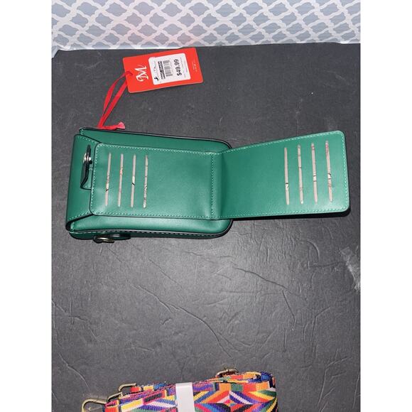 Montana West Cell Phone Purse Small Crossbody Bag Women Wallet with RFID Green - Picture 6 of 11